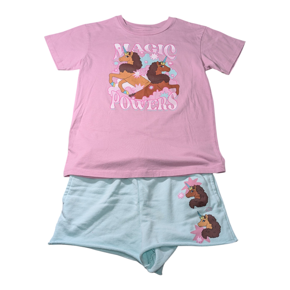 Afro Unicorn Girls Outfit Magic Powers Unicorns Size Large 10-12